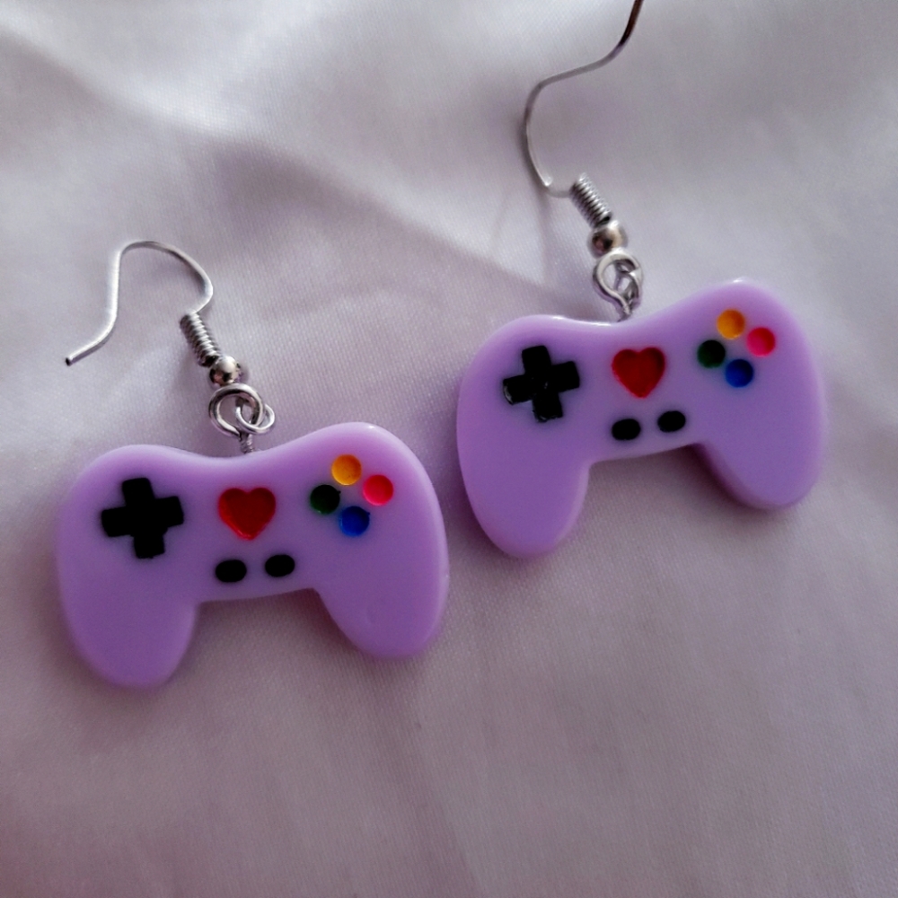 Retro gamer earrings